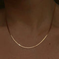 2MM 18K Gold Plated S Shape Twisted Chain Clavicle Chain Necklace No Fade Stainless Steel Jewelry for Women