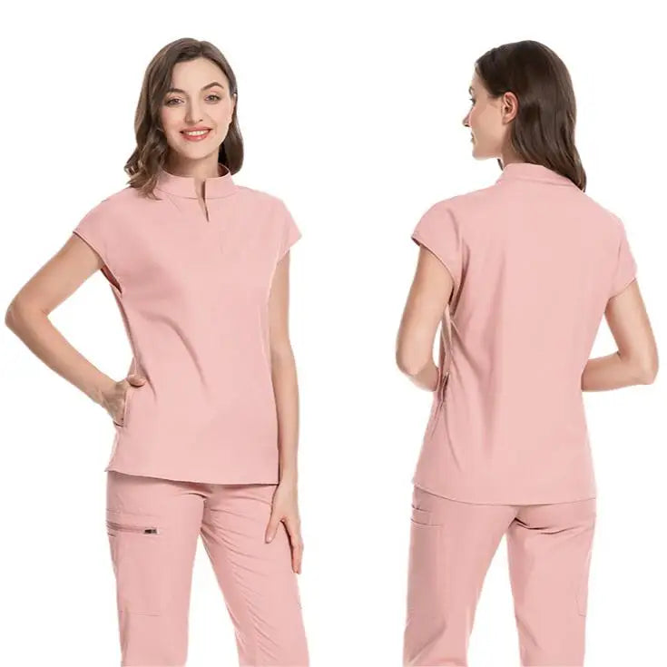 42051 V Neckline Stretchy Jogger Pants Track Suit Women Front Turkey Bottom Top Suit Women Compression Stockings for Nurses