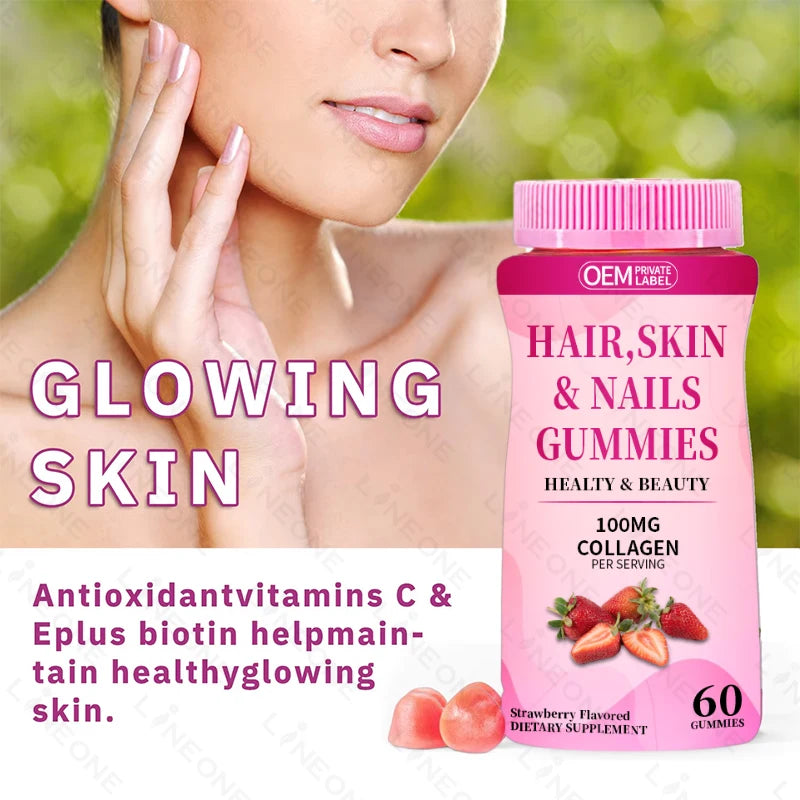 Private Label Adult Collagen Brightening Skin Whitening Vitamins Gummies