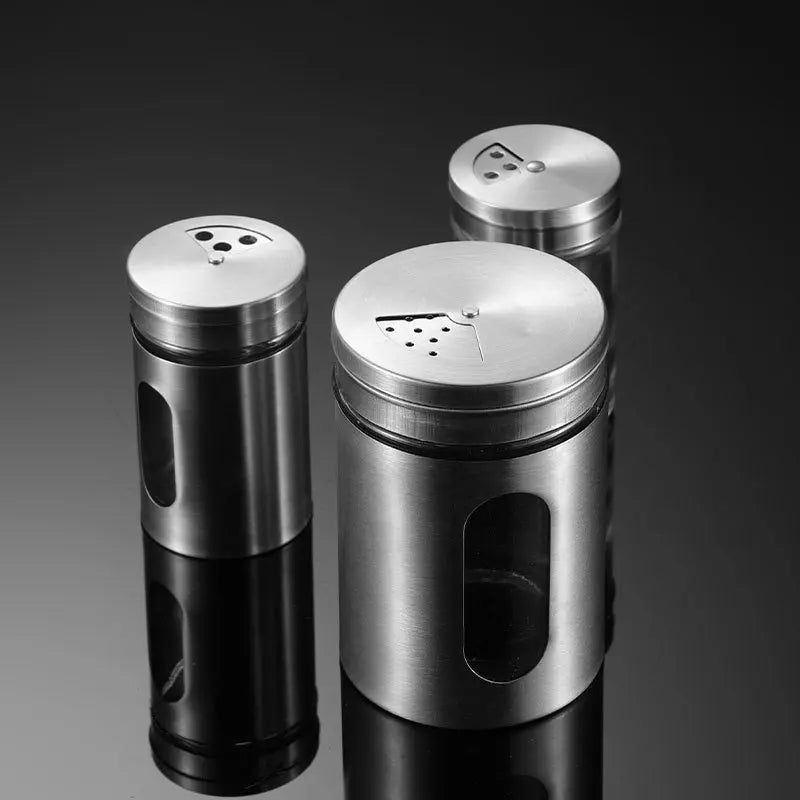 304 Stainless Steel Household Seasoning Jar Barbecue Tool Pepper Powder Seasoning Bottle Multi-purpose Seasoning Bottle