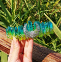 Hongzhuo Large Quantities Natural Crystal Rainbow Crown Hairband Blue Green Bridal Headdress Party Moon Tree Hairband Comb