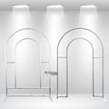 5x7.5ft Birthday Wedding Party Decoration Aluminum Alloy Tube Open Door Arch Backdrop Stand