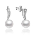 925 Sterling Silver Fantasy Miss AAA Freshwater Pear Bride Jewelry Set Wedding Earrings