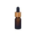 10ml Frosted Amber Glass Essential Oil Bottle with 18mm Bamboo Dropper Skin Care Serum Screen Printed