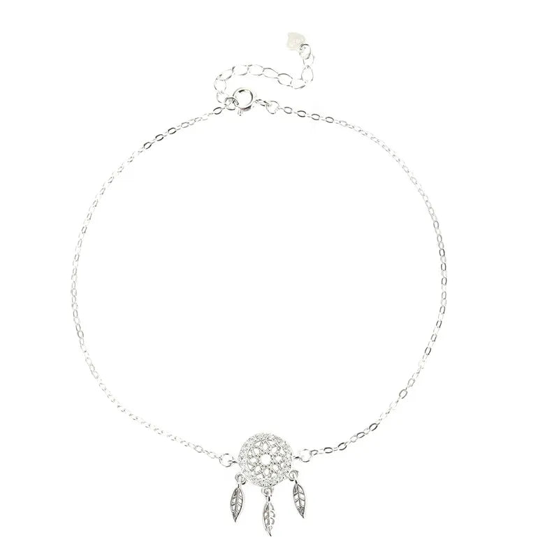 New Design Silver Plated Wholesale Jewelry Ladies Charm Anklet Ins Style Sterling Silver 925 Jewelry Fashion Anklet for Women