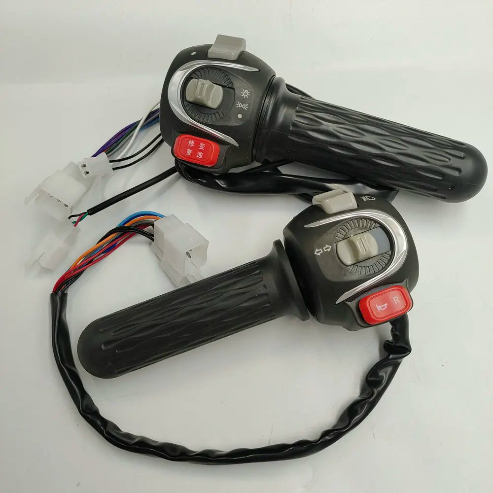 Xiaoguiwang Electric Vehicle Ebike Scooter Throttle Handlebar Assembly Horn+Headlamp+ Dimming+Steering/turning Switch