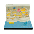 Wholesale Greece  Architecture Romantic Love Sea Santorini Model Custom Notepads 150 Sheets 3d Paper Crafts Notes Blocks Gifts
