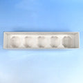 XJH 5 Cavities Flower Shaped Insert Cupcake Boxes With Clear Lid Muffin Cup Cake Box for Birthday Party