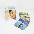 Eco-Friendly MDF Square Coasters 95mm Sublimation Custom Modern Design Drink Cup Mats