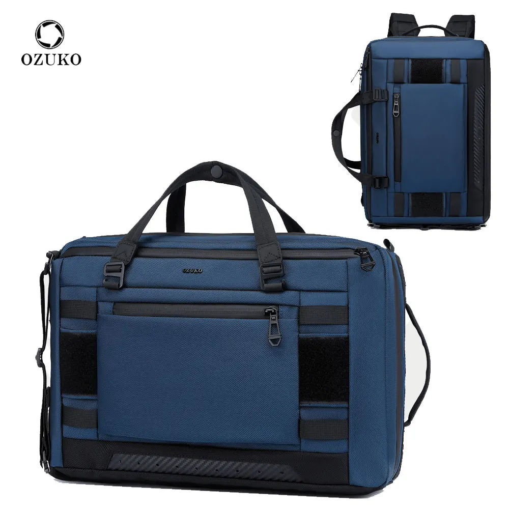 Ozuko 9749  3 in 1 Laptop Bag for Men 17 Inch Computer Bag for Work/Travel/Business Convertible Backpack Briefcase