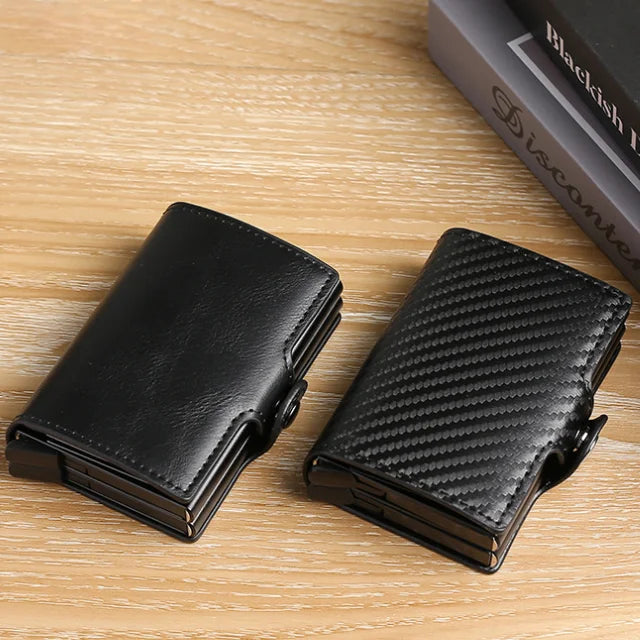 RFID Blocking Card Holder - Leather Card Case Rfid Cards Wallet with Magnetic Shut Card Holder Leather Card Case MegaBDM