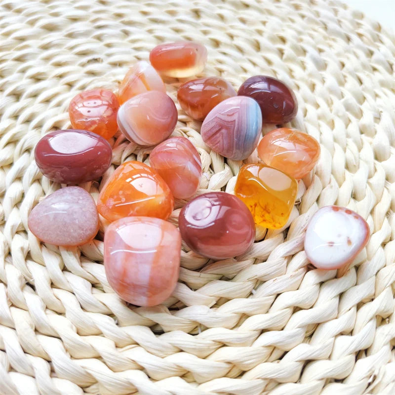 Red Agate Tumbled Stone Natural Carnelian Gravel  for Healing