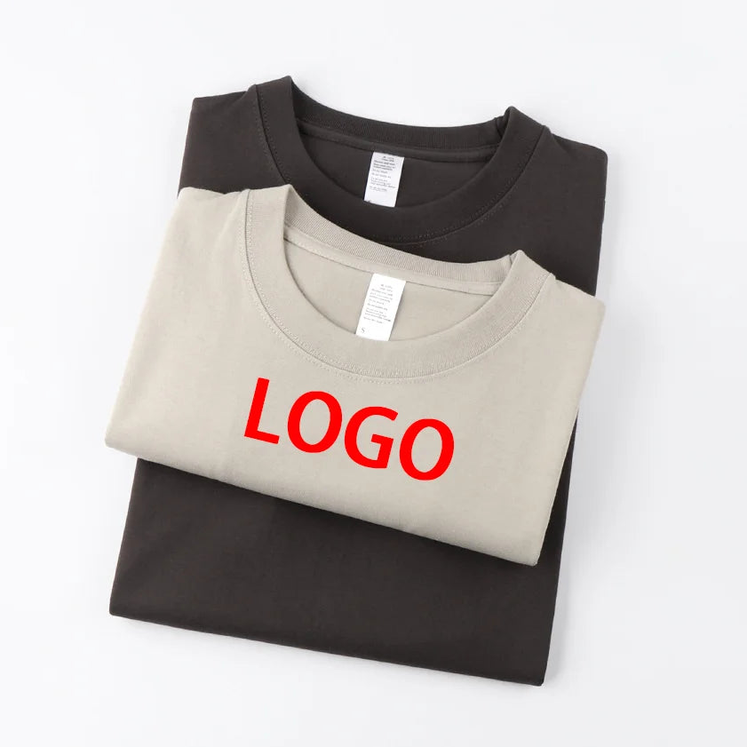 High Quality 100% Cotton Men's Oversized T-Shirt Heavyweight Custom Logo Printing Solid Pattern 260 Grams Knitted Fabric
