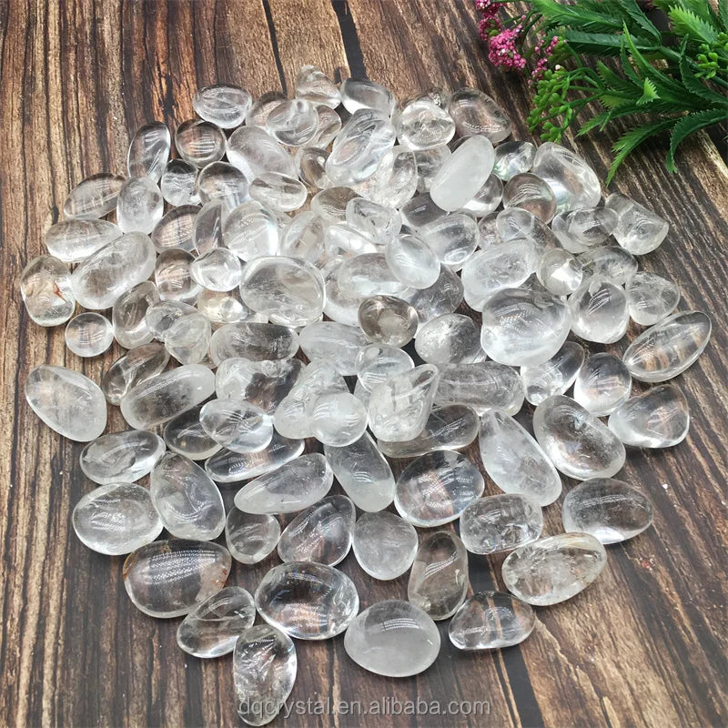 Natural Gemstone clear Quartz 2-3cm Tumble Healing Crystal Stones Polished Gravel for Decoration