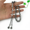 Professional Middle Eastern Silver Plated Alloy Tasbih 8R 33 Tesbih Islamic Prayer Beads Muslim Rosary Arabic Baclite Rosary