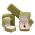 Wholesale Luxury Custom Jewelry Packaging Box Light Blue Velvet Rectangle Set for Bracelet Necklace Ring Jewelry
