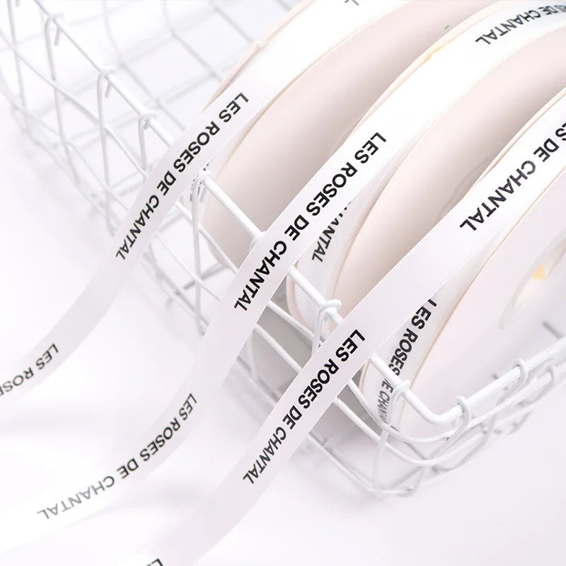 Best Selling High End Clothing White Ribbon for Clothing Package Custom Ribbon with logo