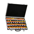 50Pcs 1/4 Inch Shank Router Bit Set Tungsten Carbide Tipped Chamfer Bevel Slotting Milling Cutter Woodworking Tools