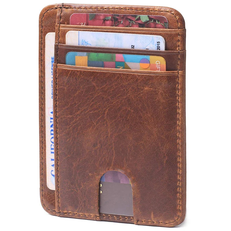 2026 Wholesale Popular Designer Mens Pu Leather Credit Card Holder Rfid Blocking Wallet Slim Card Holder