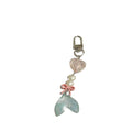 Creative Colorful Trendy Plastic Butterfly Knot Glitter Fish Tail Bag Charm Keychain Pendant for Mobile Phone Case Decoration