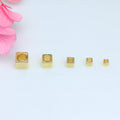 2mm-5mm Bulk Square Beads 14k Gold Plated Copper Cube Beads for Diy Jewellery Accessories