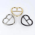 Meetee BF187 52mm Heart Shaped Adjustable Pin Buckle Hardware Accessories for Women Dress Needle Belt Buckle