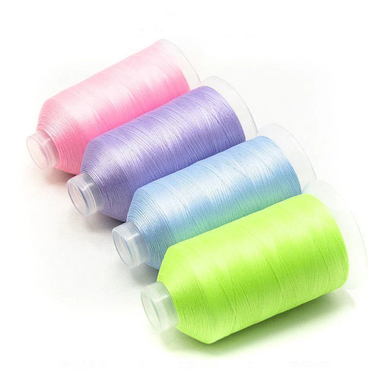 150D Nylon Woven Rope High Tenacity Luminous Embroidery Thread 100% Polyester Dyed Pattern for Sewing and Embroidery