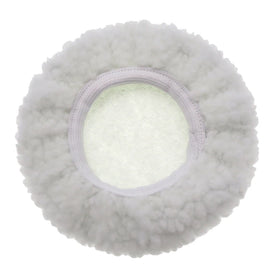5-6Inch White Microfiber Bonnet Artificial Wool Car Polishing Pad Cover Soft Buffing Bonnets for Car Care Paint Polishing Waxing