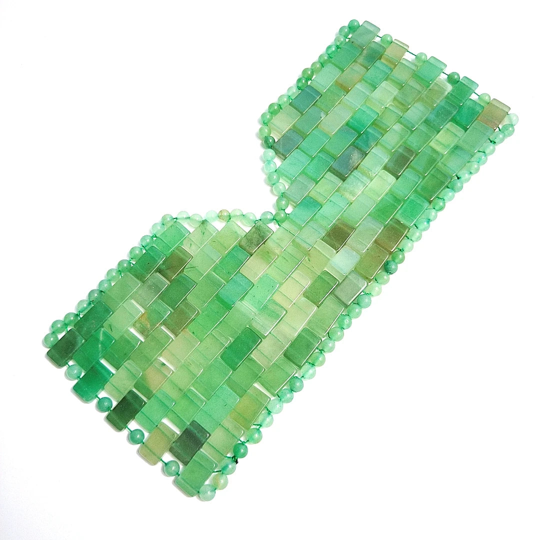 Huiying Green aventurine eye mask healing stones jade mask