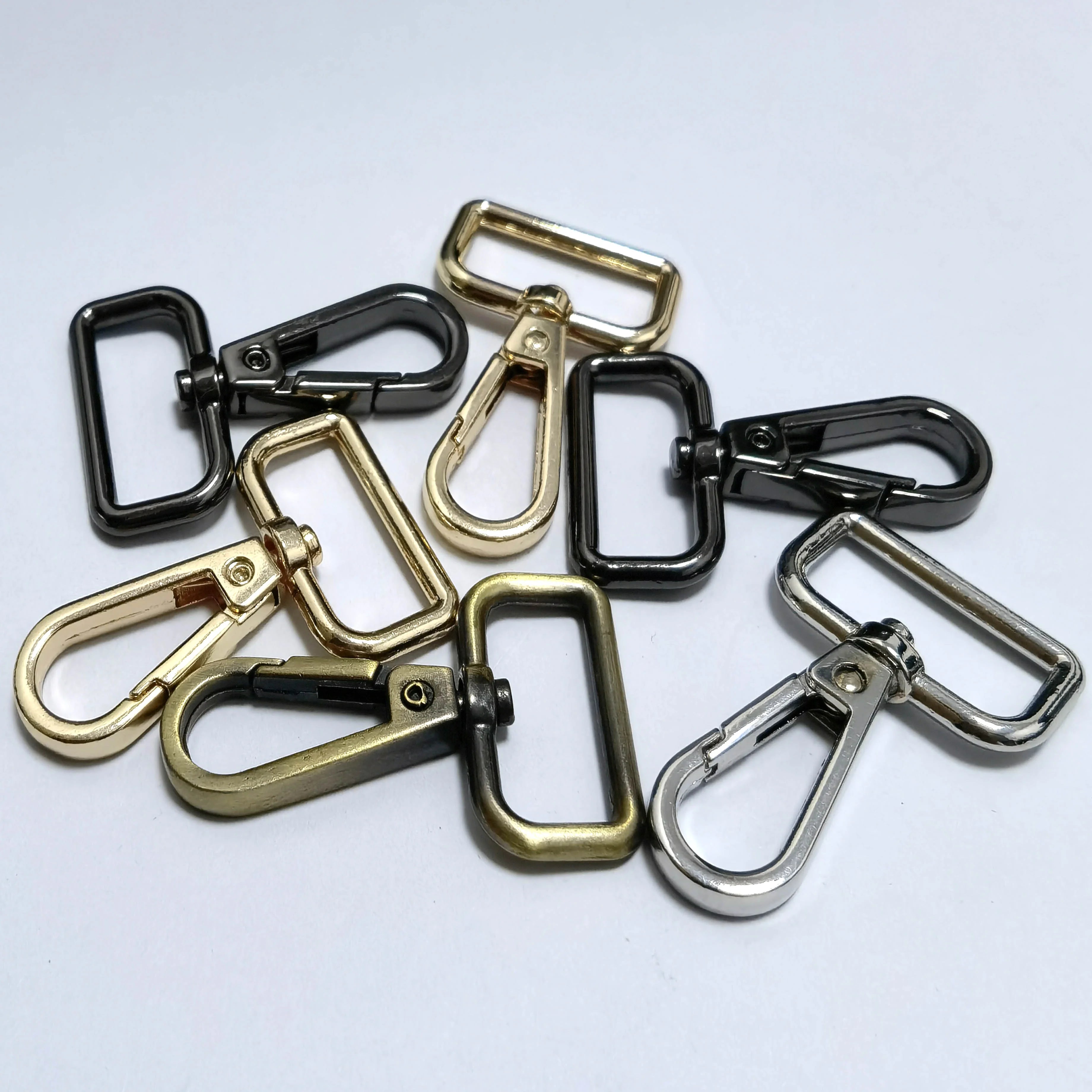 Push Gate Lobster Clasps Hooks Swivel Snap Fashion Clips Oval Ring Lobster Clasp Claw Swivel for Strap