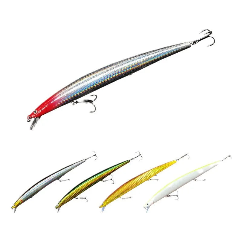 Wholesale 140/184mm Floating Minnow Shallow Road Runner Baits Mackerel Bait Sea Fishing River Lake Stream 5 Colors