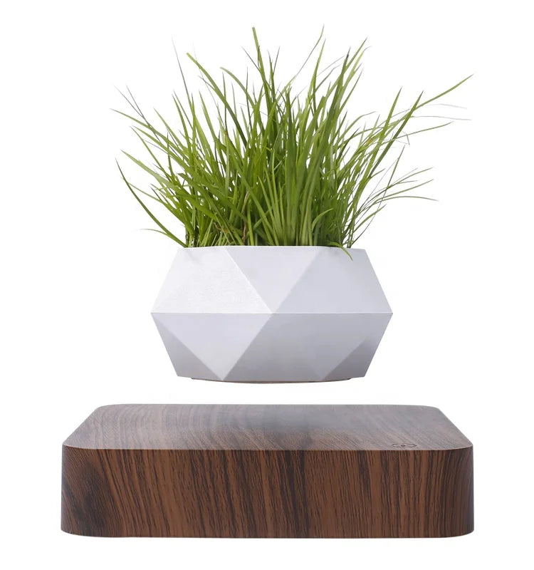 Modern Chinese Style ABS Plastic Craft for Home Decoration Magnetic Levitating Floating Bonsai Plant Pot Flower Pot Vase