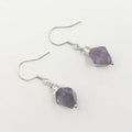 Wholesale 925 Silver Drop Earrings for Ladies Nature Gemstone Purple Crystal Gold Plating Fashionable Emerald Main for Weddings