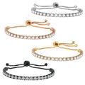 Fashion Fine Jewelry Custom Bracelets Female Charm Adjustable Brass Zircon Tennis Bracelets for Women