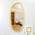 42X90CM Wooden 2025 Geometric Decorative Mirror Titanium Sheet Wall Bedroom Makeup Home Decor Art Frame Modern Dropshipping