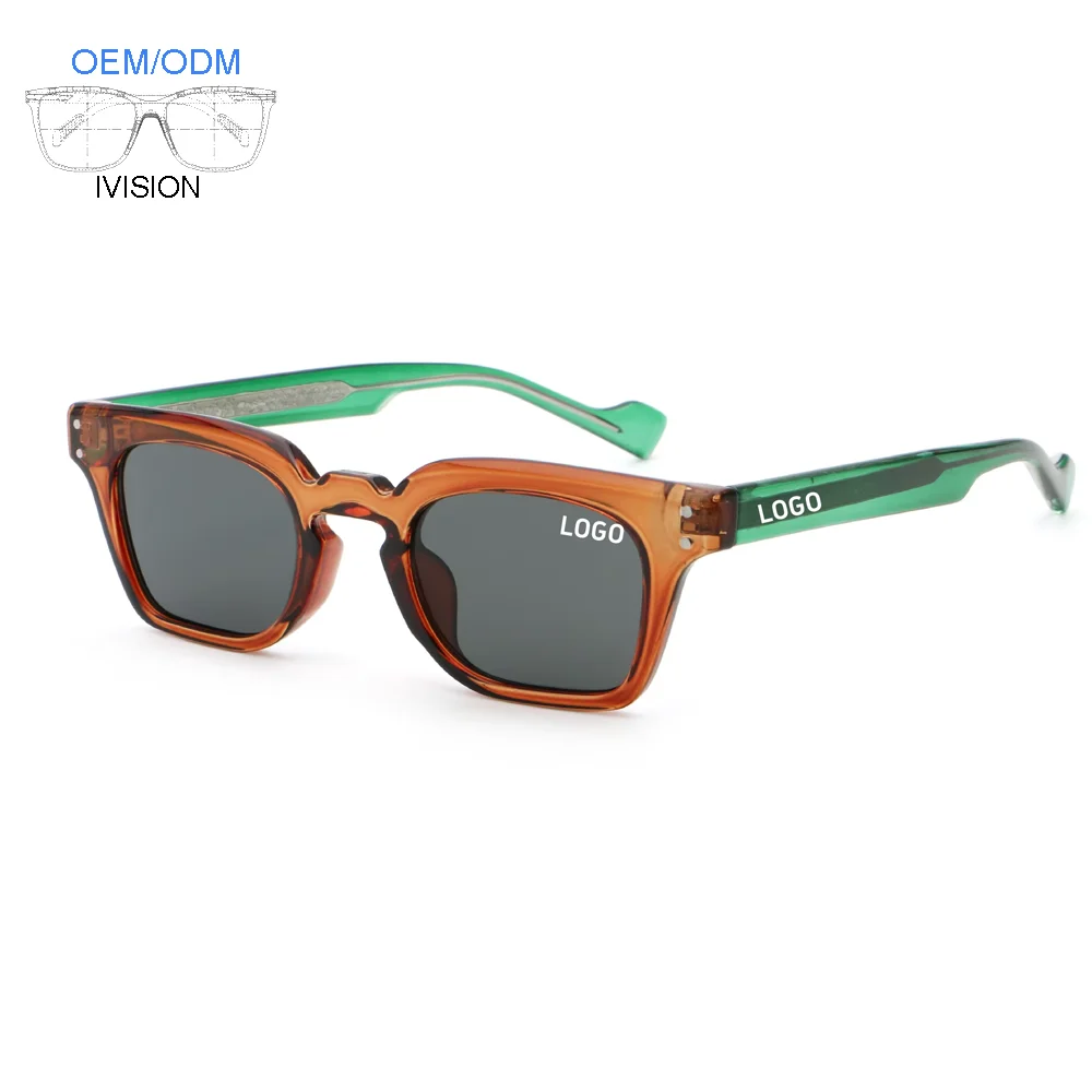 New Retro Square Frame Sunglasses European American Style Fashion Sunglasses for Men Women Custom logo