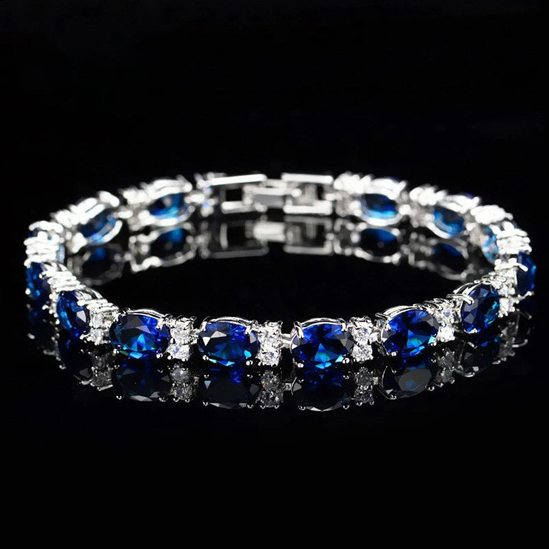 Dainty Muti- ColorsHigh Quality Luxury AAA Colorful Zircon Bracelet Fashion Tennis Shinny Bracelet Wedding Engagement for Women