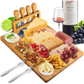 Wholesale Large Eco Friendly Bamboo Wooden Charcuterie Platter and Serving Cheese Board Set with 4 Knife Set