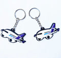 Aircraft Model Soft PVC Keychains Airbus 2D 3D Rubber Aeroplane Silicone Airplane Custom Keyrings Souvenir Gifts