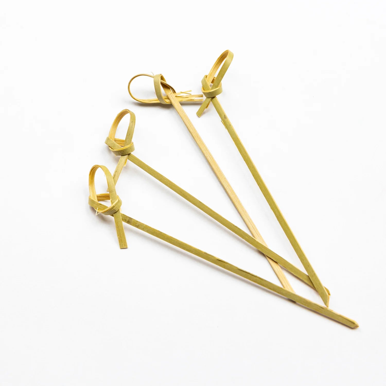 China Supplier High Quality Disposable Party Decoration Bamboo Knotted Skewer Cocktail Picks