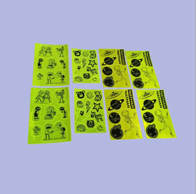 High Vis Self Adhesive Die Cut logo Printing Waterproof Pvc 3d Cartoon Fluorescent Reflective Safety Bike Vinyl Stickers for Car