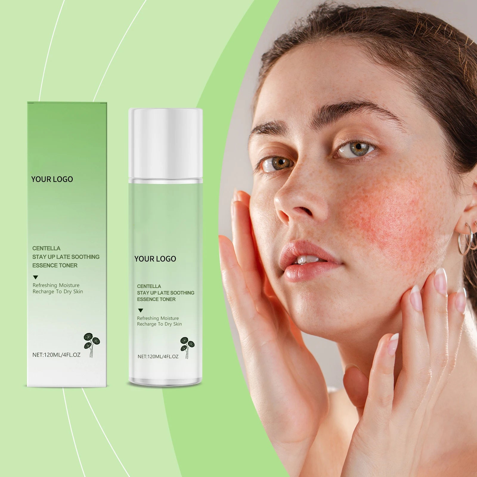 Wholesale Private Brand Moisturizing Skin Toner with Centella Asiatica Extract Soothing Repairing Toner Locking Spray