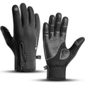 Waterproof Fishing Winter Gloves 2 Finger Flip Windproof Thermal Velvet Warm Gloves for Fishing Cycling Running Driving