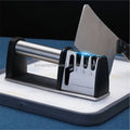 Multifunction Kitchen Accessories 4 in 1 Stainless Steel Knife Scissor Sharpener Fine Grit Ceramic for Home Hotel Restaurant Use