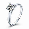 Custom GRA 3g 925 Silver Round Brilliant Cut Diamond Wedding Band 0.5ct Moissanite Rings for Women