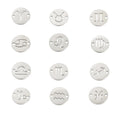 Round 12mm Stainless Steel Zodiac Bracelet Charms Silver / Gold / Black Zodiac Charm Pendant for Jewelry Making