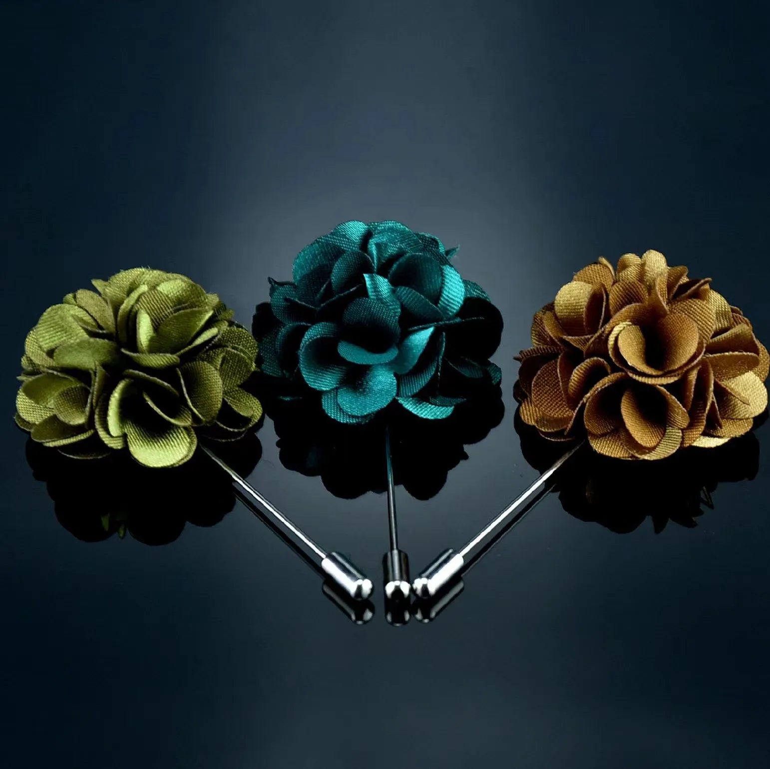 High Quality Men's Flower Designer Brooch Stainless Steel Rhinestone Pin for Men Women for Gift Party Wedding Engagement