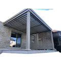 NFRC Certificate 12X16 Galvanized Aluminum Modern Design Pergola Bioclimatique With Led Light Louvered Roof Pergola