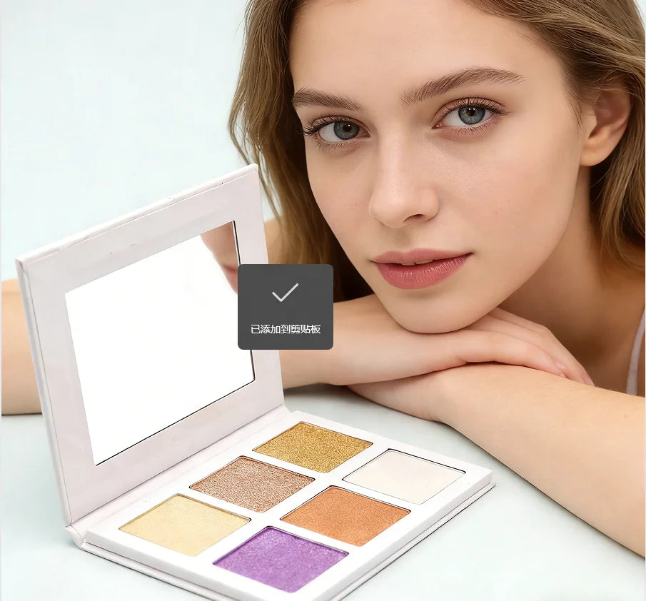 Professional High Pigment 6-Color Face Palette for Contouring and Highlighting Makeup Kit With Private Label Customization