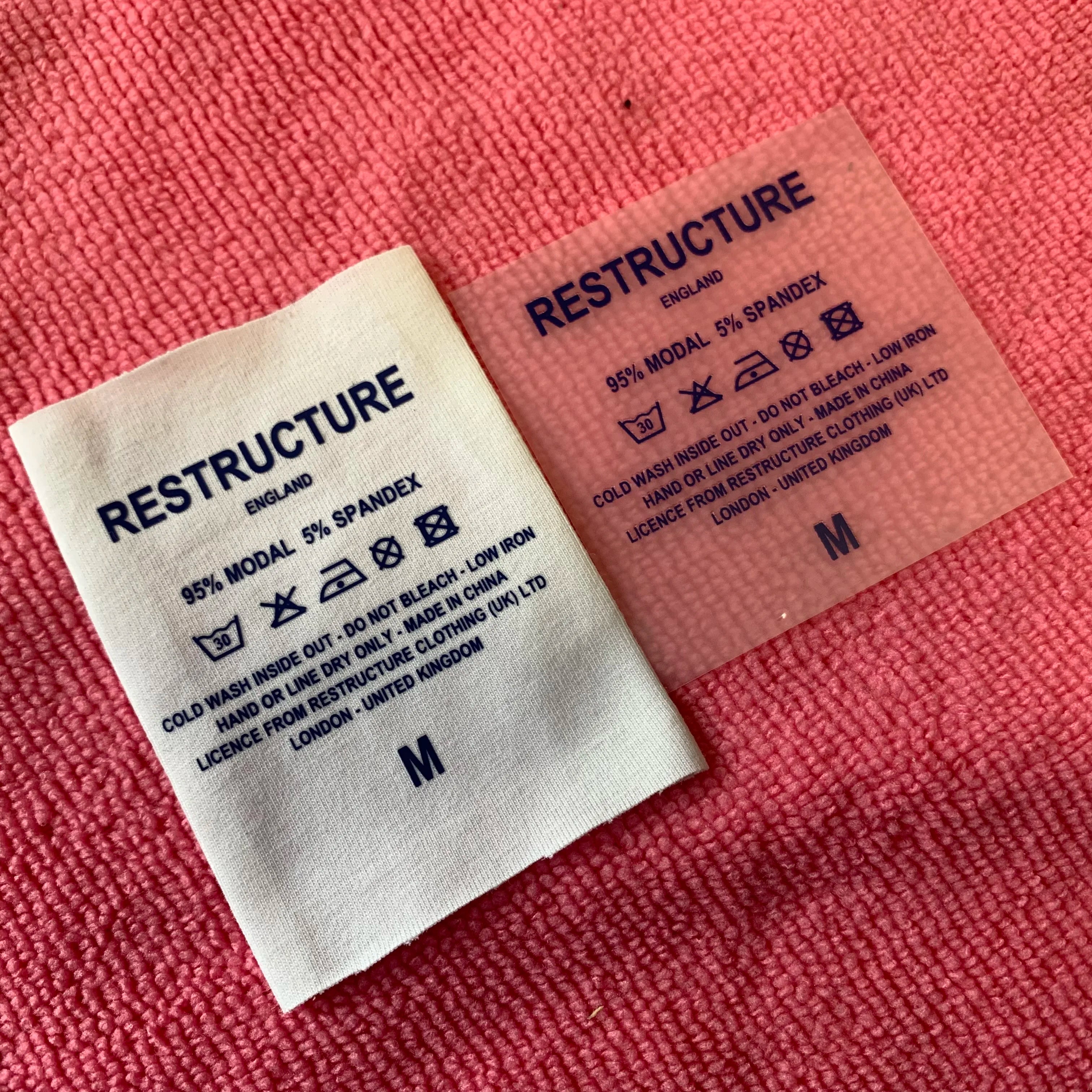 Navy Blue Washing Symbol Heat Press Transfer Labeldie Cut Private logo Iron on Transfer Label for Blouse